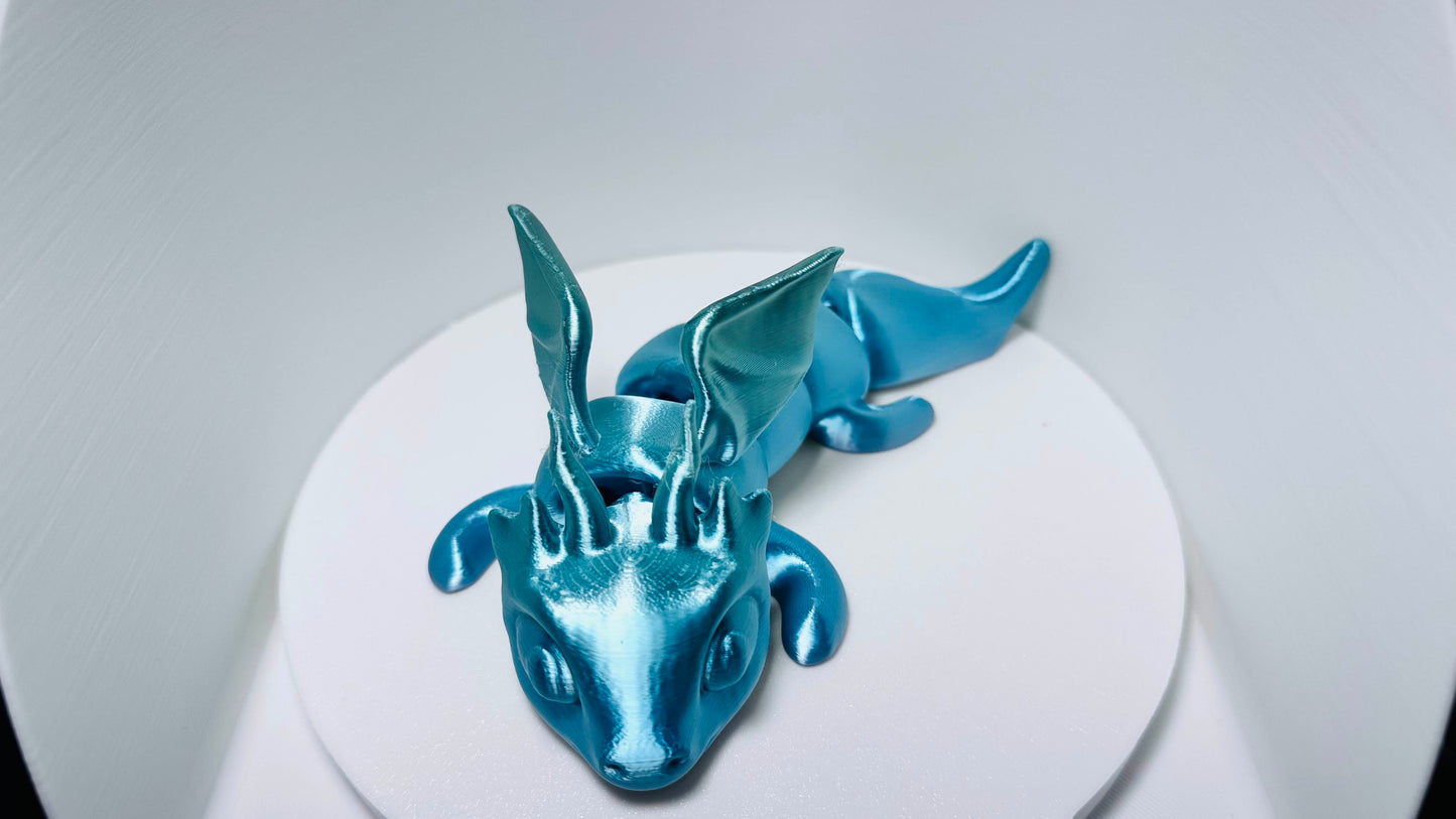 Metallic Blue Baby Dragon ā One of a Kind