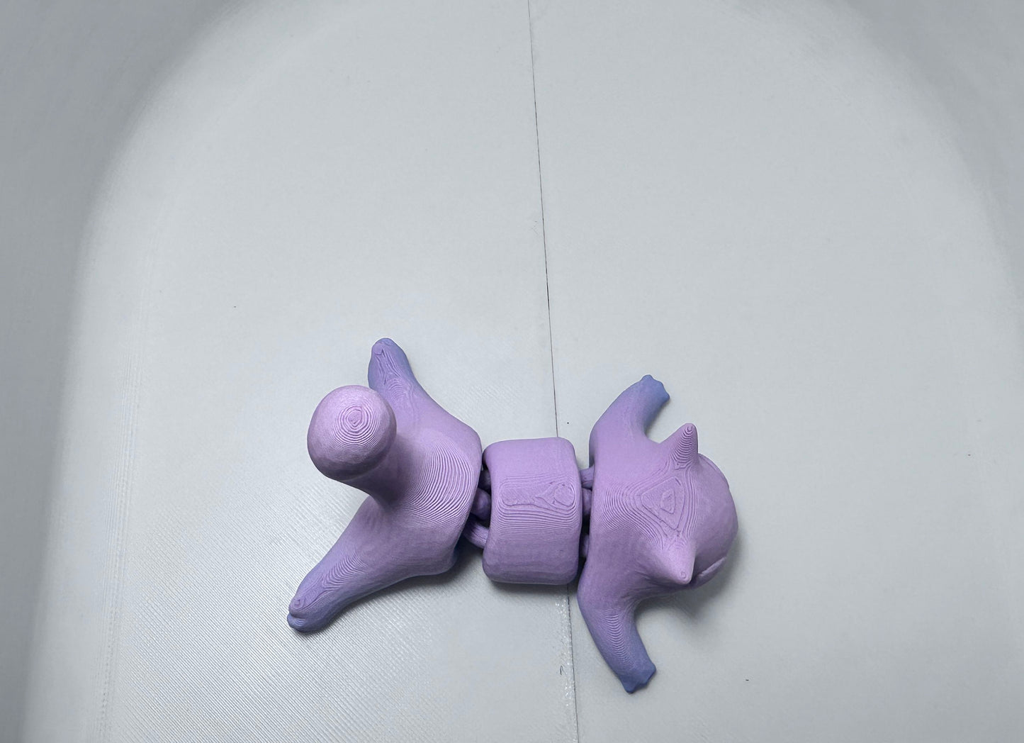 Purple-Blue Articulated Kitty Cat