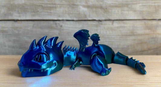 Deep Sapphire Big-Head Dragon – Bold & Beautiful – Only 1 Available!