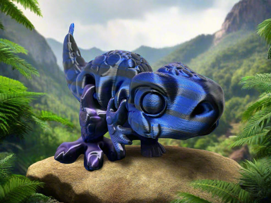 Articulated Dino – Blue & Purple Silk Finish