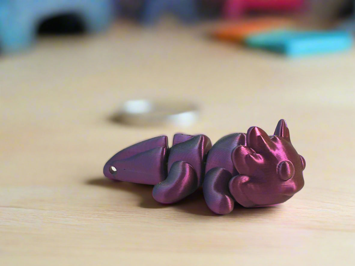 Axolotl Keychain – Shiny Purple & Blue Gradient