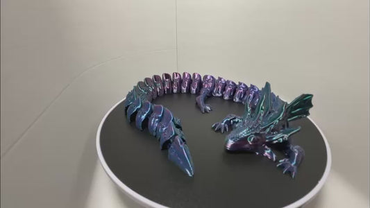 Articulated Spiked Dragon – Blue & Purple Silk Finish